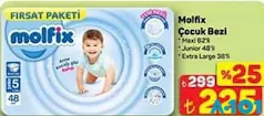 MOLFİX BEBEK BEZİ JUNİOR 48'Lİ fiyat ve kampanya bilgisi